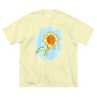 Karinsyrupの夏といえば向日葵(空色) ビッグシルエットTシャツ