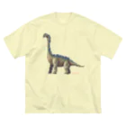タワラ　コウイチのドット絵-ブラキオサウルス ビッグシルエットTシャツ