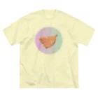 kiurashimatarouのおしゃれなアジフライ ビッグシルエットTシャツ