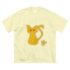 安定感企画　売店の安定感企画　ロゴ編No.4　茶枠猫 ビッグシルエットTシャツ