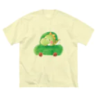 torisun shop (SUZURI)のぶーぶー恐竜くん ビッグシルエットTシャツ