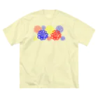 🐸かえるさんと仲間たち🐸のHAPPY花丸 ビッグシルエットTシャツ