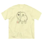 イラスト MONYAAT のいつも見ている ポメラニアン L Big T-Shirt