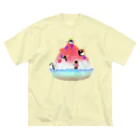 Lily bird（リリーバード）のかき氷とペンギンたち① Big T-Shirt