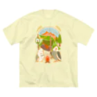 こざくらクラブのマシュマロを焼くキャンプオカメ（オカメインコ　ホワイトフェイス） Big T-Shirt