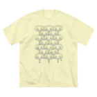 ゆっしーのつながるゆかいないきものたちのつながるゾウ ビッグシルエットTシャツ