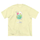 ❁⃘*:･ﾟ✧となりのきいろﾟ･*:.｡❁のおばけくんとメロンソーダ ビッグシルエットTシャツ