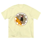 推しのある人生をの文鳥のはるさめちゃん ビッグシルエットTシャツ