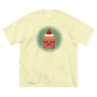 Ruby Candyのいちごのカップケーキ ビッグシルエットTシャツ