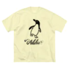 みみはんこ/消しゴムはんこのAdélie Penguin (+logo A) ビッグシルエットTシャツ