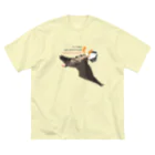 雁花工房（寄付アイテム販売中です）のマガン（落雁中） ビッグシルエットTシャツ