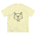 MrKShirtsのInu (犬) 黒デザイン ビッグシルエットTシャツ