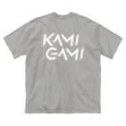 KAMI-GAMI from NTPの『KAMI-GAMI』backprint ホワイト ビッグシルエットTシャツ