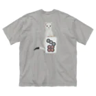 Laminaの白鼬×七筒 ビッグシルエットTシャツ