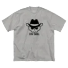 QUQU_WORKSのCOW SKULL テンガロンハットドクロ ブラック Big T-Shirt