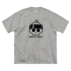 QUQU_WORKSのウィンタースカル ゴーグルドクロ ブラック Big T-Shirt