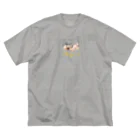 NORI OKAWAの崇められし犬の壁画 ビッグシルエットTシャツ