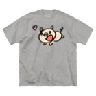 よっしー雑貨店のぶたくんはきょうもげんき！ ビッグシルエットTシャツ