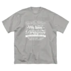 mocoのおちょこさん白色プリント Big T-Shirt