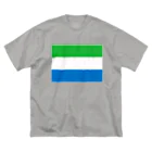 お絵かき屋さんのシエラレオネの国旗 ビッグシルエットTシャツ