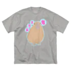 LalaHangeulの鬼天竺鼠(カピバラ) ビッグシルエットTシャツ