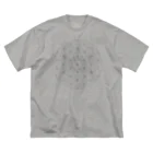 metao dzn【メタヲデザイン】のフラワー・オブ・ライフ＆ メタトロンキューブ 루즈핏 티셔츠