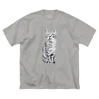 ちばっちょ【ち畳工房&猫ねこパラダイス】のトラ猫トラ君 ビッグシルエットTシャツ