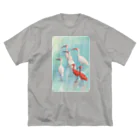 TeaDrop.Cの水辺のトキ ビッグシルエットTシャツ