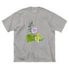 気ままに創作　よろず堂の花飾り ビッグシルエットTシャツ