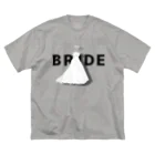 ペアTシャツ屋のシバヤさんのペア(BRIDE)ドレス_白_WB Big T-Shirt