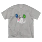 ウサネコのゾワゾワゆーれい ビッグシルエットTシャツ