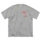 MofuMogu Official GoodsのドルフィンビックシルエットTシャツ : ヘザーグレイ Big T-Shirt