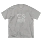 NEKOKAN-YA SUZURI支店のビッグシルエットお肉Tシャツ-濃色 Big T-Shirt