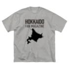 北海道ファンマガジン編集部の北海道ファンマガジン黒地図ロゴ ビッグシルエットTシャツ