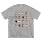 y.nyanmo やよにゃんもの王冠猫ちゃんズ　ビッグシルエットTシャツ Big T-Shirt