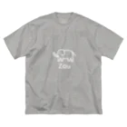 MrKShirtsのZou (ゾウ) 白デザイン Big T-Shirt