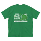 Fluffy partyのふらてぃ ぶどう緑 ビッグシルエットTシャツ