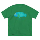 さちこの生物雑貨のメガネモチノウオ(ナポレオンフィッシュ) ビッグシルエットTシャツ