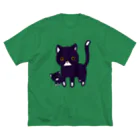 のほほん屋のねこのおやこ ビッグシルエットTシャツ