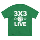 sports_tower スポーツタワーの3x3・白・スリーエックススリー・3人制バスケ・Tシャツ・アイテム・グッズ・ストリートバスケ・バスケットボール・スピーディーなバスケ・1試合10分間の21点ノックアウト・スポーツ・有望 Big T-Shirt