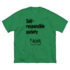 NOIR（ノアール）のSelf-responsible society（自己責任社会） ビッグシルエットTシャツ