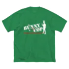 NAWOQIの店のBUNNY COP LOGO W&R ビッグシルエットTシャツ