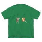 L_arctoaのカマキリの雌雄（背景透過ver） ビッグシルエットTシャツ