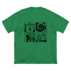 太陽の眼の太陽の眼 文字絵(黒/前面) Big T-Shirt