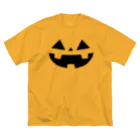 マッハモフモフのハロウィンのカボチャ1 ビッグシルエットTシャツ