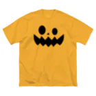 マッハモフモフのハロウィンのカボチャ2 ビッグシルエットTシャツ