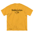 sports_tower スポーツタワーのバドミントン・Badminton・文字・おしゃれ・スポーツライフ・ラリー・デザイン・Tシャツ・スポーツ・かっこいい・かわいい・女子・男子・羽球・シャトル・スマッシュ・ラケット・プレーヤー・選手 Big T-Shirt