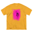 工房ＨＡＮＺＯＵのラフ画 No.2 PINK ビッグシルエットTシャツ