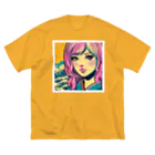 Sunlit Horizonの令和・浮世絵ギャル ビッグシルエットTシャツ