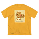 pandamamのかわいいりすさんのTシャツ ビッグシルエットTシャツ